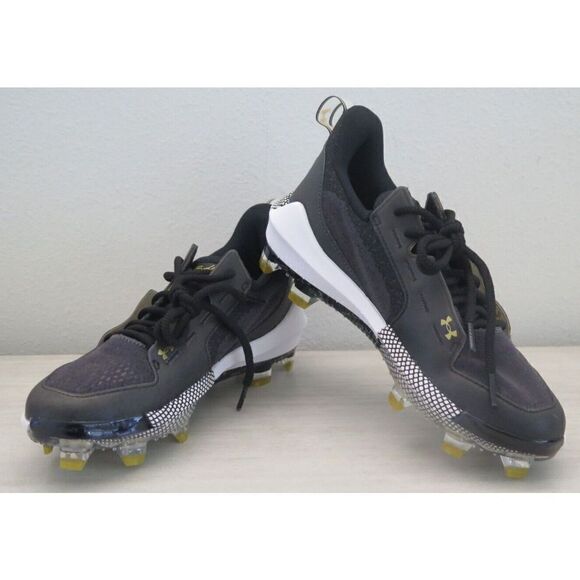 Under Armour 3024320 Mens Sz 12.5 Black/White Harper 6 Elite TPU Baseball Cleats - Picture 5 of 8